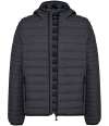 KB6110 K6110 Kariban Lightweight Hooded Padded Jacket marl dark grey colour image